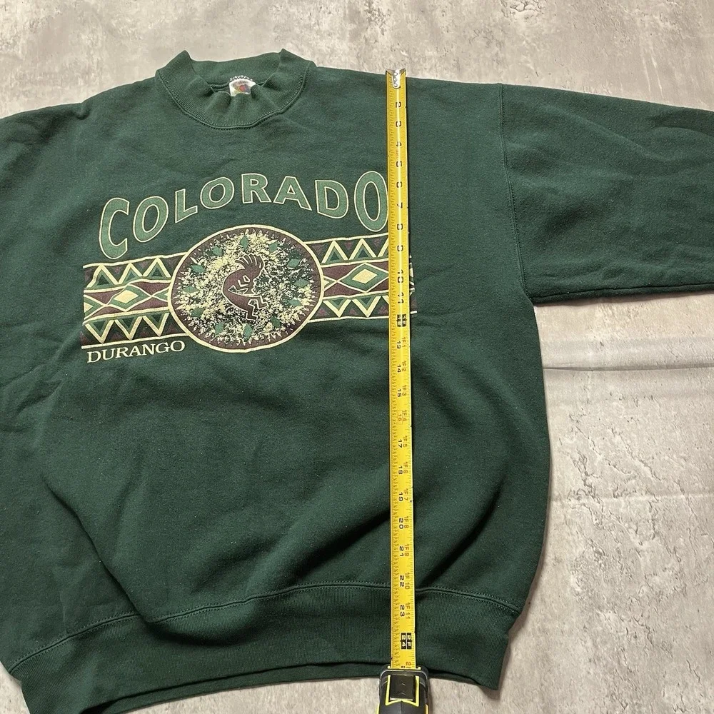 Vintage 90'S Fruit Of The Loom Colorado Green Made In U.S Durango Size Xl Mens - Picture 5 of 9